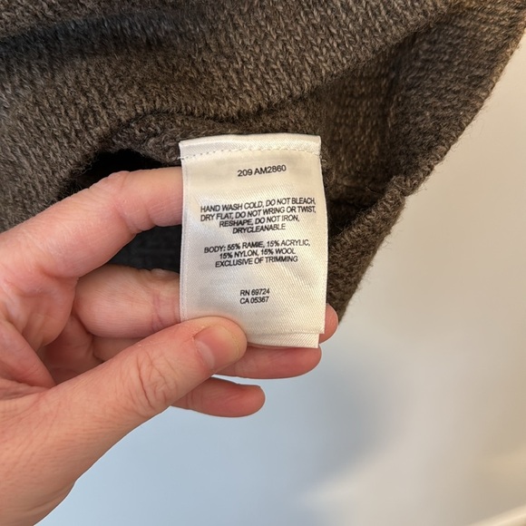 Columbia Brown Quarter Zip Ramie Blend Sweater Men’s Size Large - Picture 5 of 6